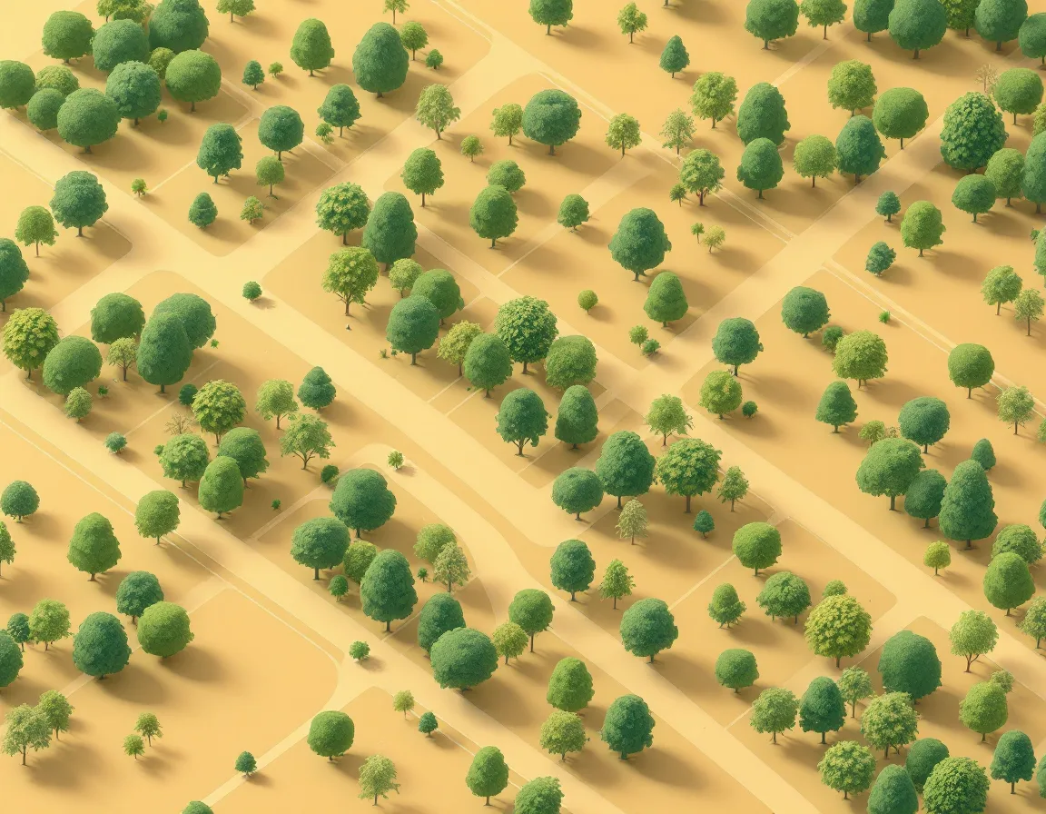 Stylized aerial map of the Gardendale neighborhood around the Elvara studio.